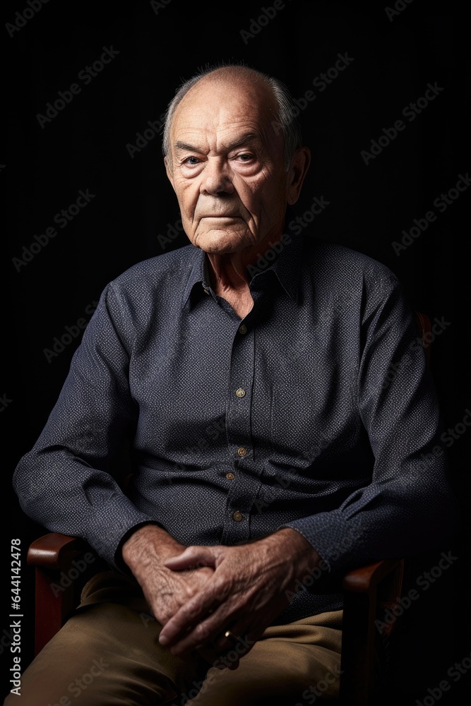 cropped shot of a senior man sitting on a chair