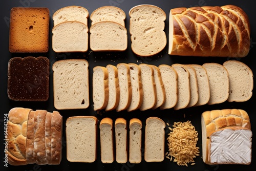 Composition of different types of bread.