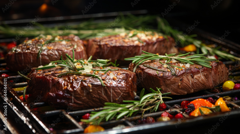 Savoring the Culinary Delights of Barbecue: A Meat Dish Infused with the Fragrant Essence of Rosemary