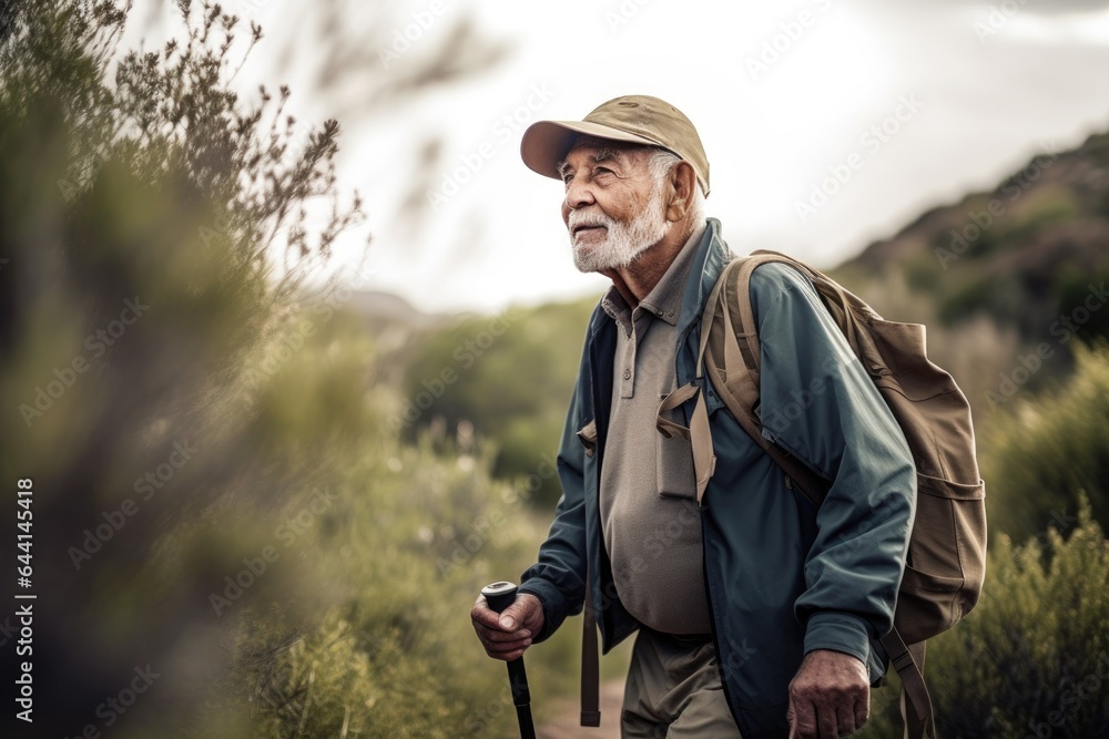 shot of an elderly man out walking in nature shot of an elderly man out walking in nature