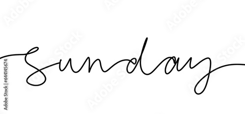 Sunday One Line Lettering