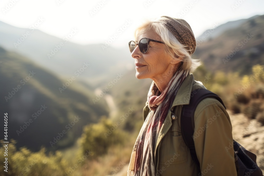 shot of an attractive senior woman taking in the scenery while out for a hike