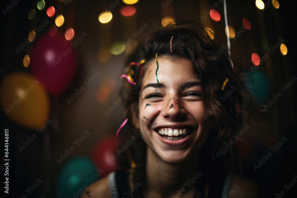 a cropped portrait of an attractive young woman having fun at a party