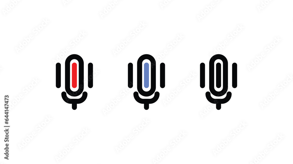 Microphone Icon vector flat design black and white
Microphone Icon vector flat design black and white