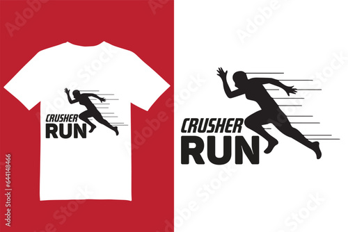 Crusher run t shirt design. t shirt design, vintage t shirt design