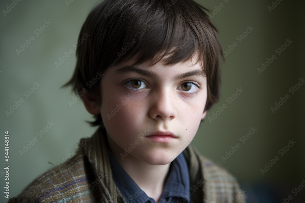 portrait of a young boy suffering from autism portrait of a young boy suffering from autism