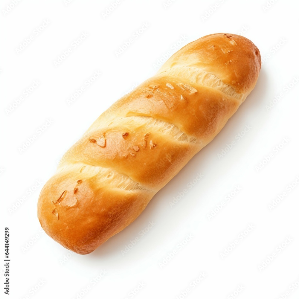Bread Roll Baked Good Pastry Isolated on White Background. Generative ai Bread Roll Baked Good Pastry Isolated on White Background. Generative ai