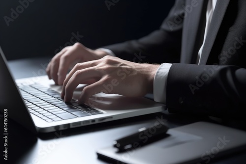 closeup shot of an unrecognisable man using a laptop while working in a call centre