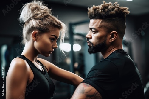 shot of a young woman working out with her personal trainer