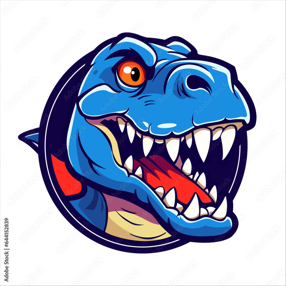 T-rex Head Mascot Illustration