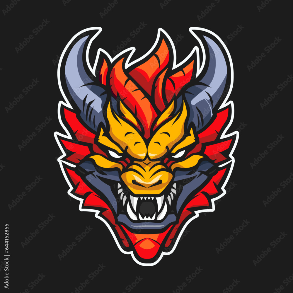 Dragon Esport Mascot Illustration Dragon Esport Mascot Illustration