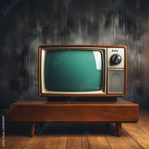 Vintage Television in Nostalgic Retro Setting