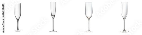 Champagne Flute Glass clipart collection, vector, icons isolated on transparent background photo