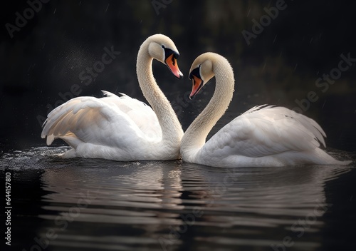 "Graceful Swan Partnerships". Digital Poster. AI generated.