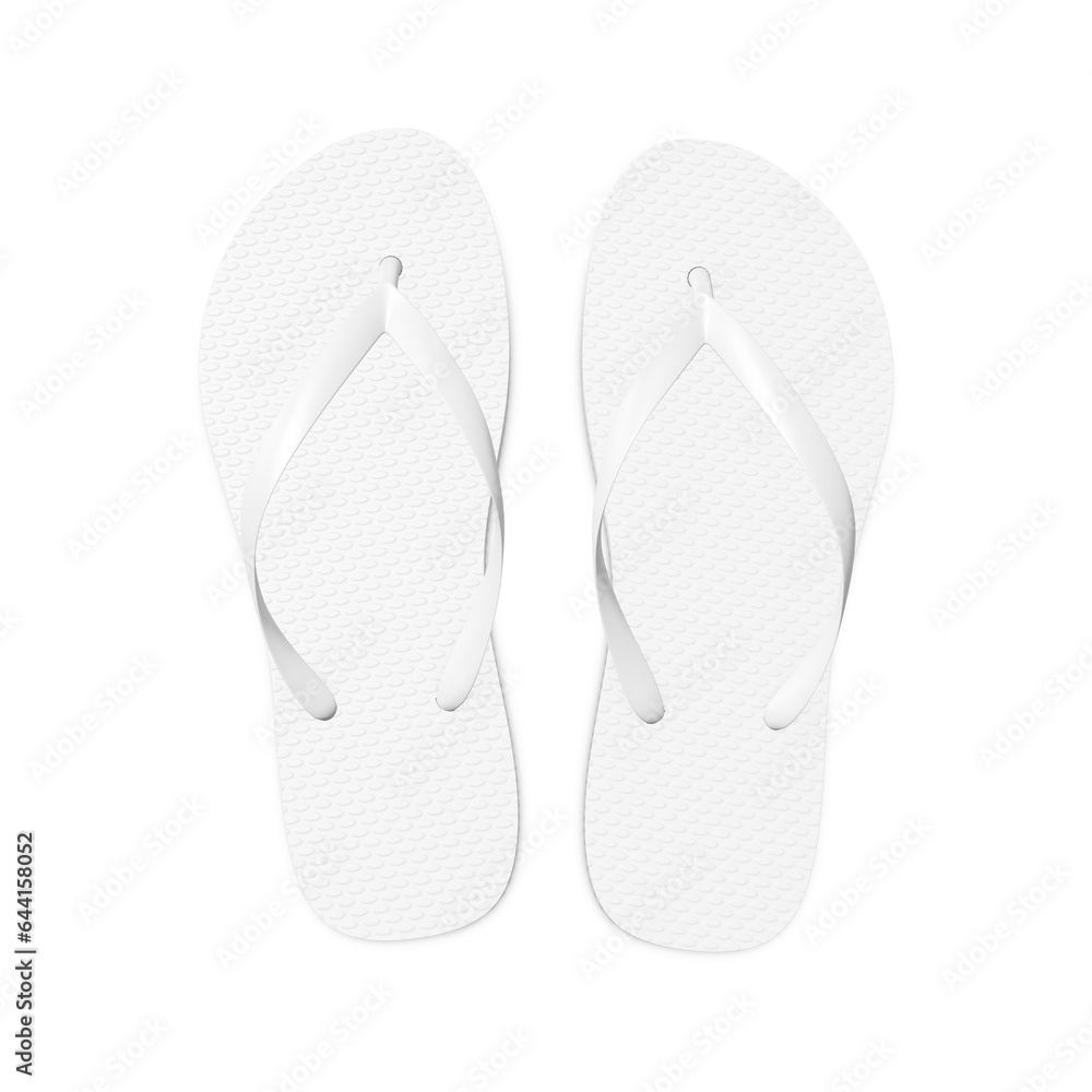 a white flip flop isolated on a white background a white flip flop isolated on a white background