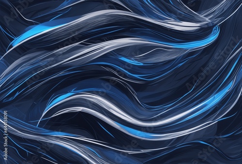 modern dynamic futuristic banner. abstract waves design with midnight blue, very dark blue and black color.