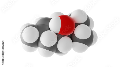 terpinen-4-ol molecule, isomer of terpineol molecular structure, isolated 3d model van der Waals