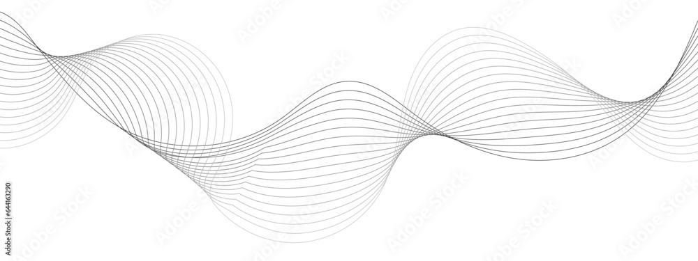 Abstract wavy curve lines background. Abstract frequency sound wave lines and technology curve lines background. Abstract business wave curve lines background.