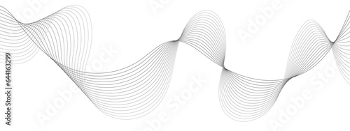 Abstract grey wave lines on transparent background. Digital frequency track equalizer. Abstract frequency sound wave lines and twisted curve lines background. Abstract business lines background.