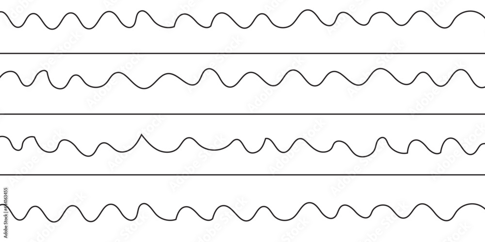 Abstract wave lines background. Set of many waves lines background. Abstract horizontal wavy curve lines background. Abstract wave lines background. Set of many waves lines background. Abstract horizontal wavy curve lines background.