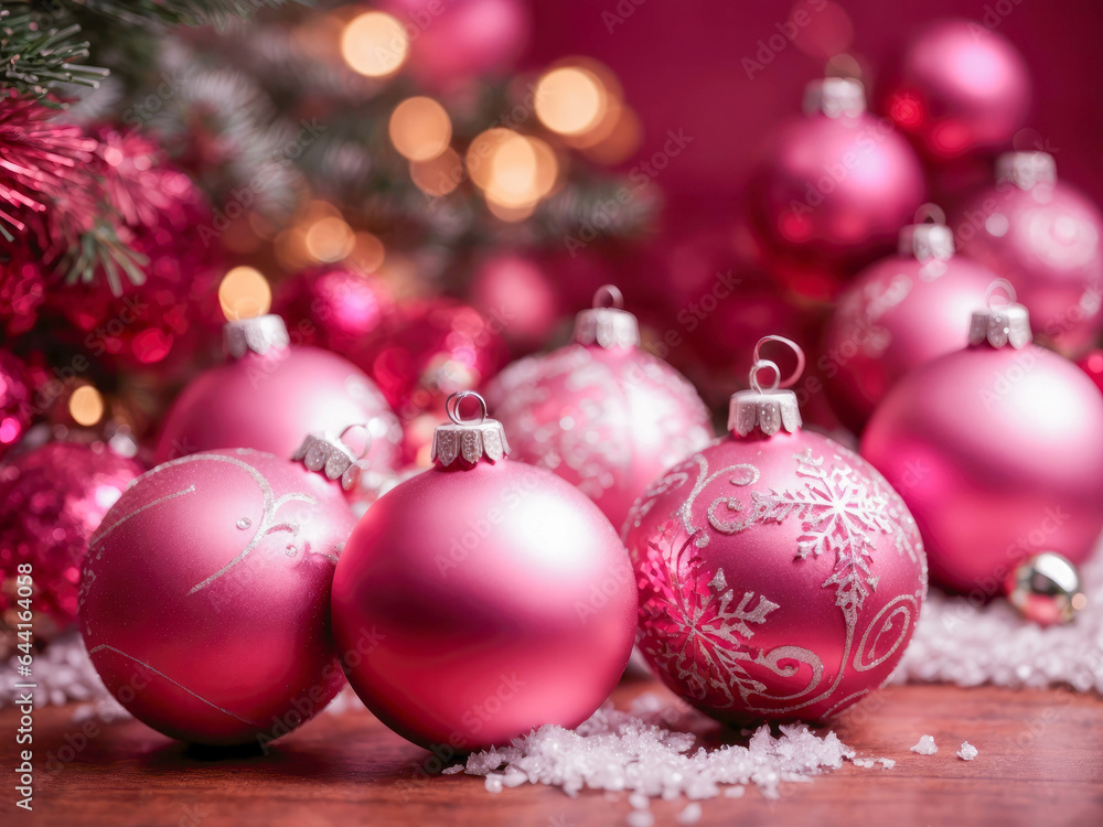 pink christmas balls ornaments with snowflakes pink christmas balls ornaments with snowflakes