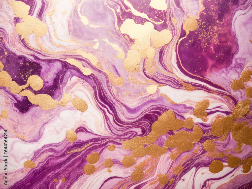 A whirl of pink gold abstract marble background, Liquid marble design abstract, light pink azure tones with golden
