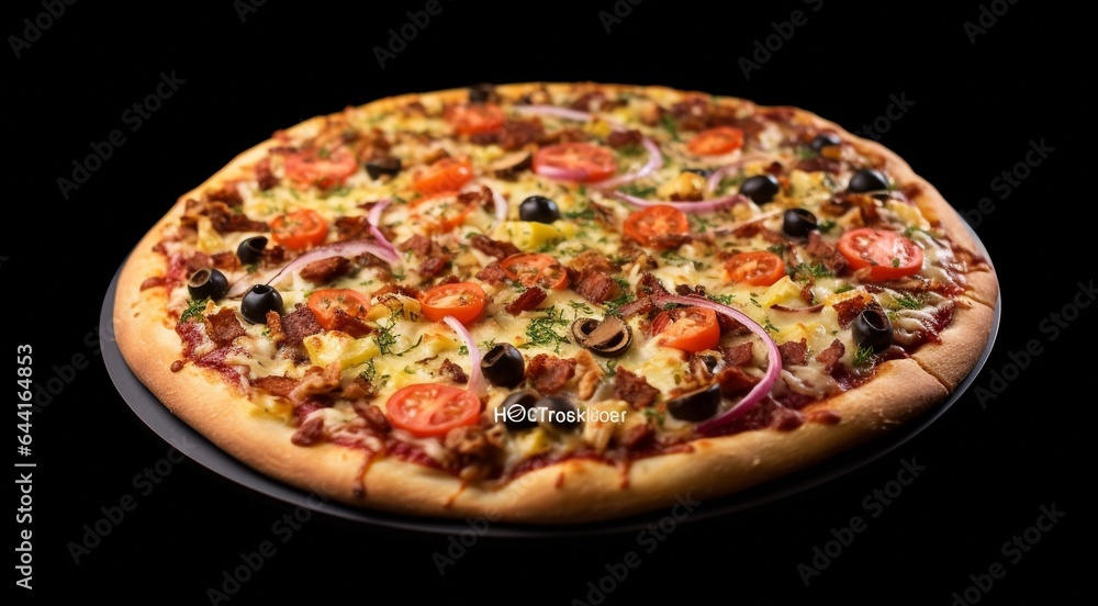 close-up of delicios pizza on the table, pizza background, italian pizza on the table, close-upo of a pizza, sliced pizza