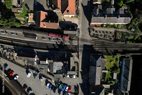 aerial view of  Grosmont railway station, North Yorkshire Moors Railway photo