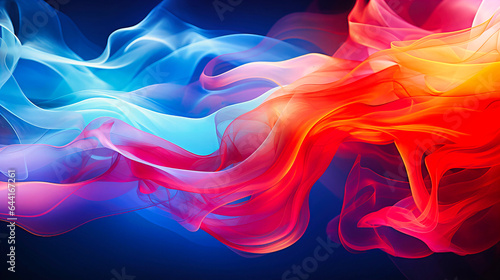 Ephemeral smoke patterns captured in vivid colors,