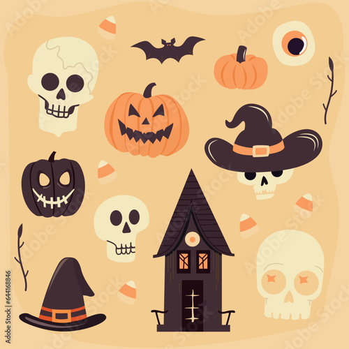 Halloween vector clip art collection