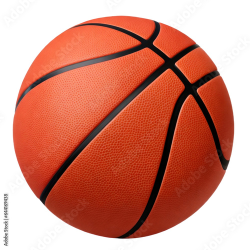Basketball ball isolated on transparent background. AI Generative