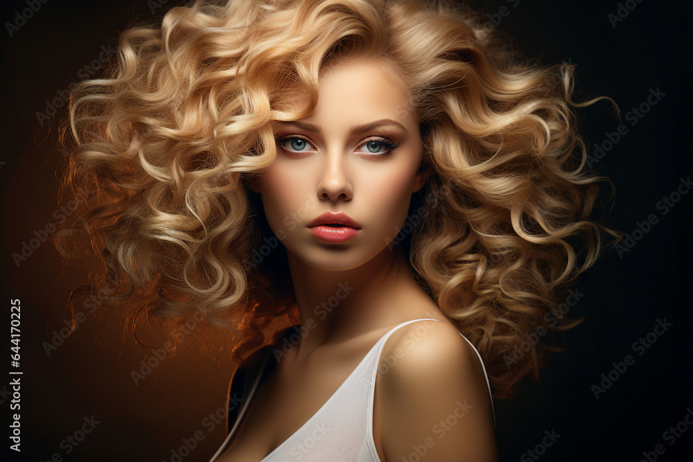 Generative AI picture of young attractive woman model with stunning flattering long hairstyle Generative AI picture of young attractive woman model with stunning flattering long hairstyle