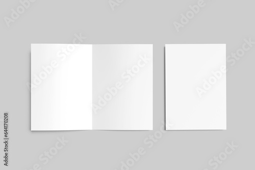 A5 Bifold Brochure Blank Mockup