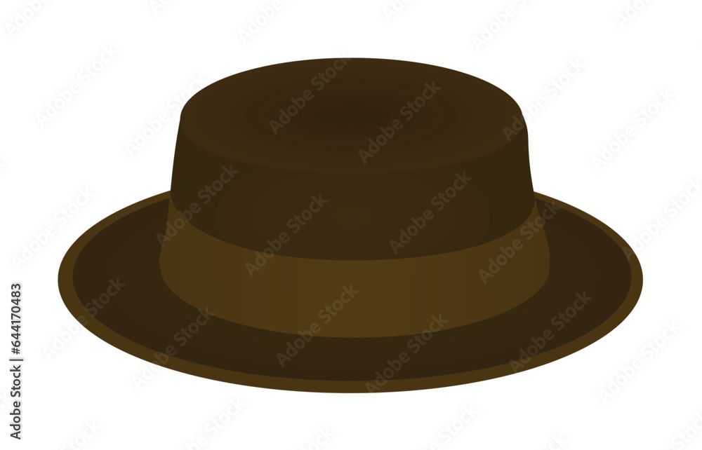 Brown summer hat. vector illustration Brown summer hat. vector illustration