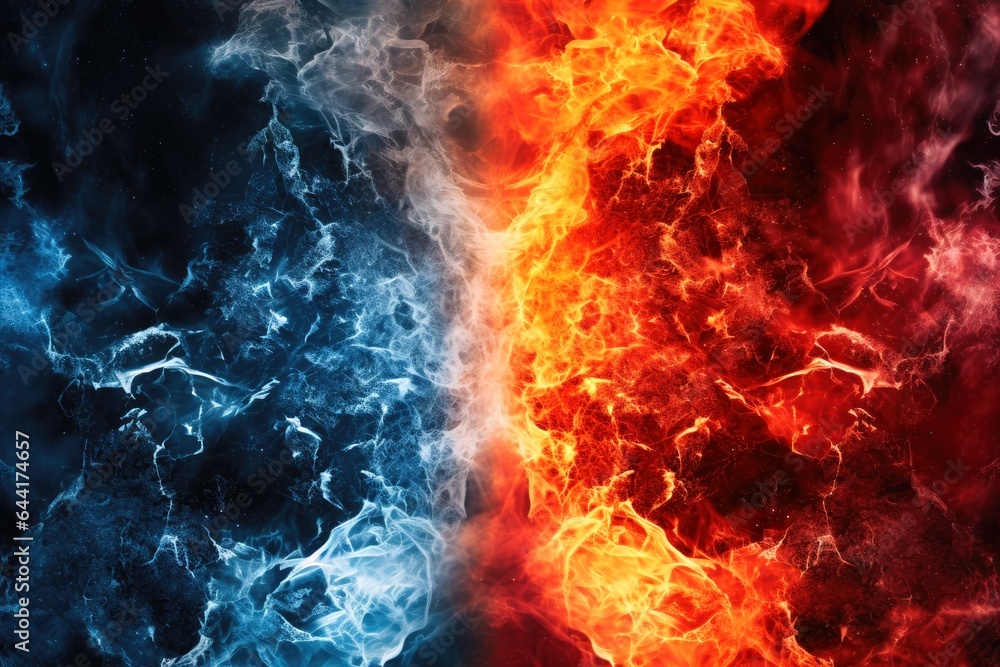 An abstract wallpaper background of fire and ice. An abstract wallpaper background of fire and ice.