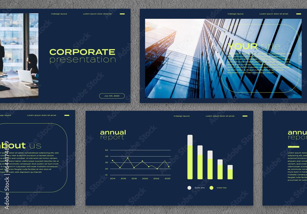 Corporate Presentation Design Layout Stock Template | Adobe Stock