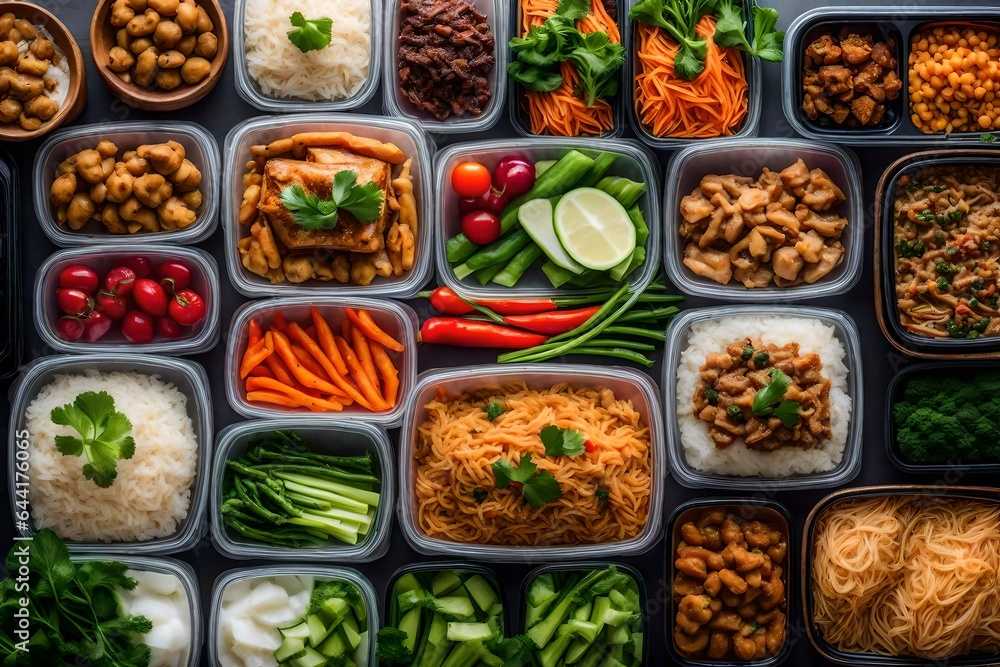 plastic-wrapped lunchboxes for contemporary food