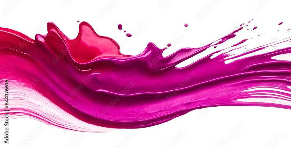 Purple paint splash on white background. Generative AI