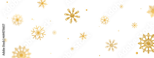 Wallpaper Mural Gold glitter snowflakes frame. Golden snowflake background with different ornament. Luxury Christmas garland border. Winter ornament. Happy Holiday card. Celebration banner. Vector illustration Torontodigital.ca