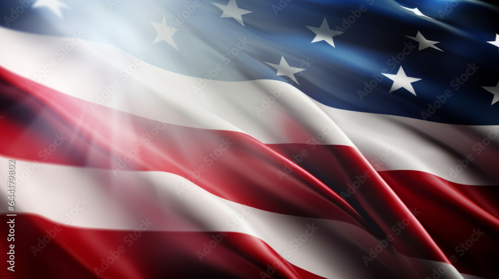 Fototapeta premium American flag for Memorial Day, 4th of July, Labor Day, Patriot Day. Poster or background