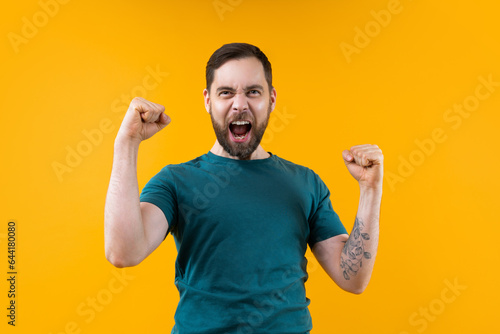 Football fan cheering for favourite team