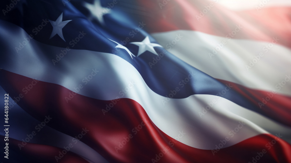 Fototapeta premium American flag for Memorial Day, 4th of July, Labor Day, Patriot Day. Poster or background