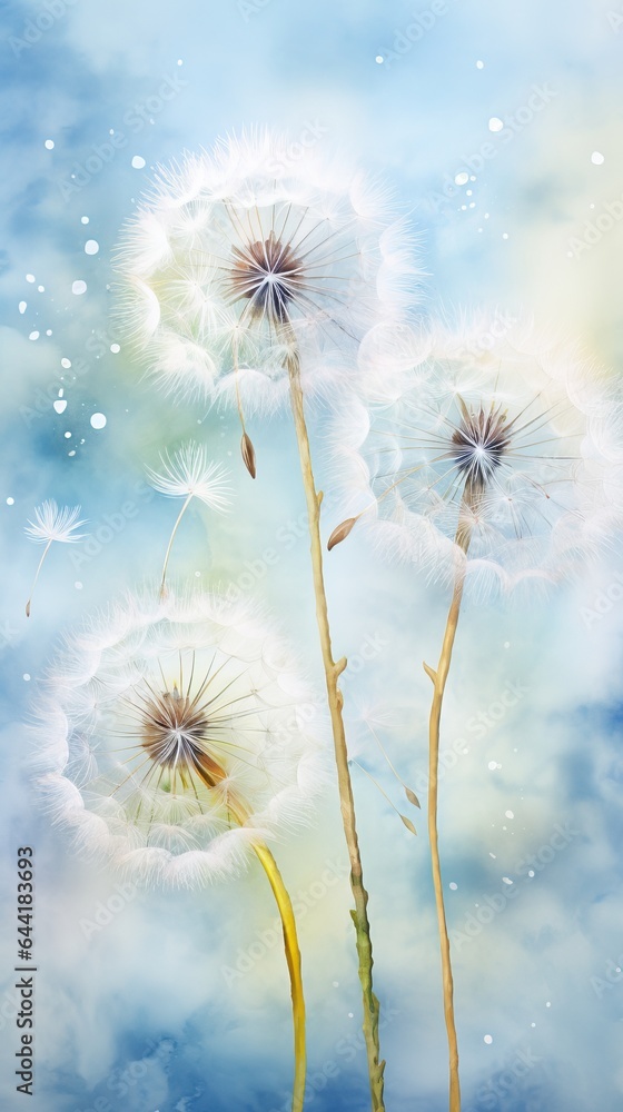 A dandelion blowing in the wind A dandelion blowing in the wind