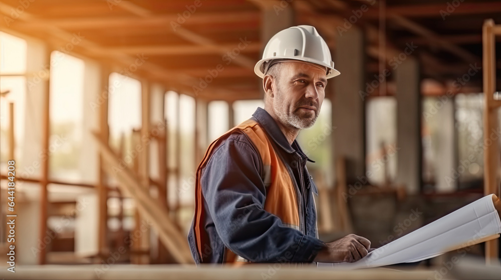 construction worker building house construction worker building house