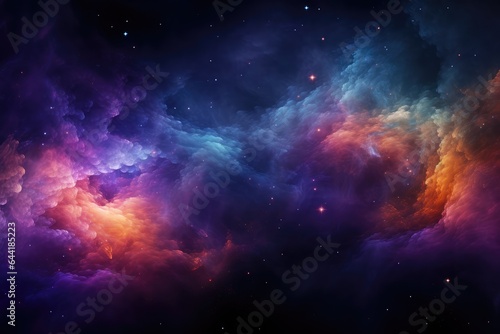 Galaxy with stars and nebulae, for cosmic overlay - AI Generated