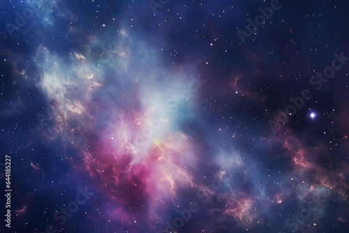 Galaxy with stars and nebulae  for cosmic overlay - AI Generated