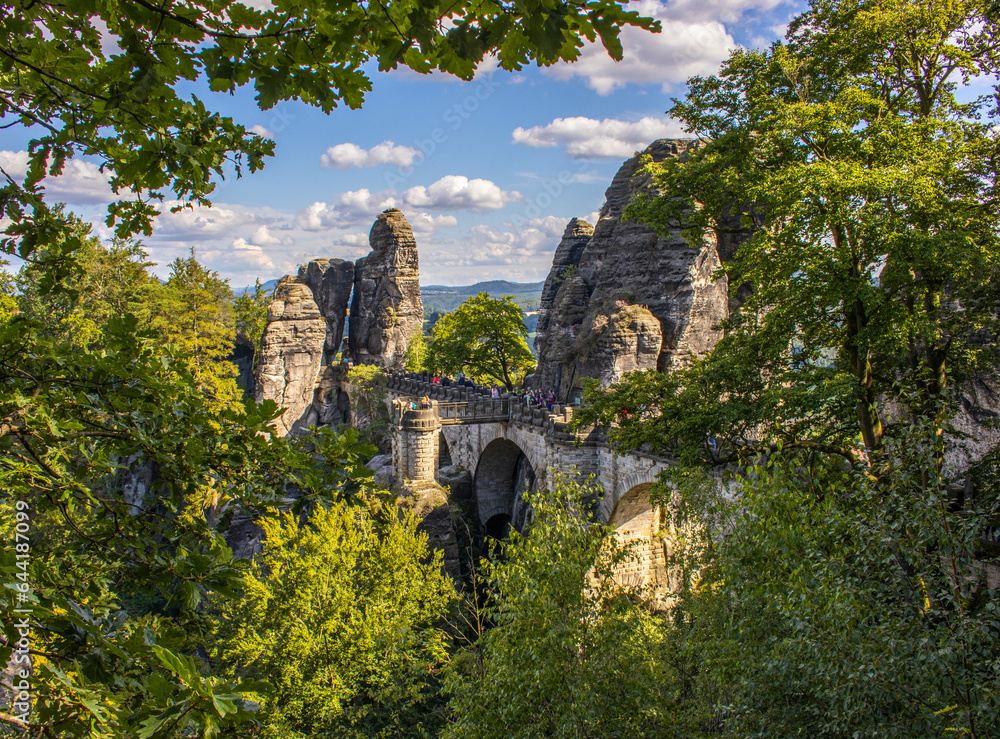 Obraz premium Bastei im Nationalpark Sächsische Schweiz