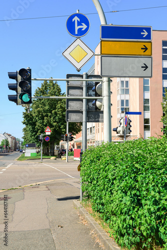 View of city street with tr...