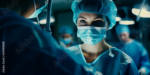 Portrait of a woman eye surgeon in operation theatre