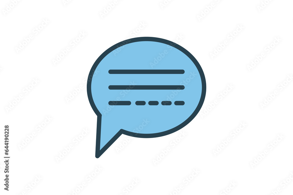 Speech Bubble Icon. Icon related to Communication. Suitable for web site design, app, user interfaces. Flat line icon style. Simple vector design editable Speech Bubble Icon. Icon related to Communication. Suitable for web site design, app, user interfaces. Flat line icon style. Simple vector design editable